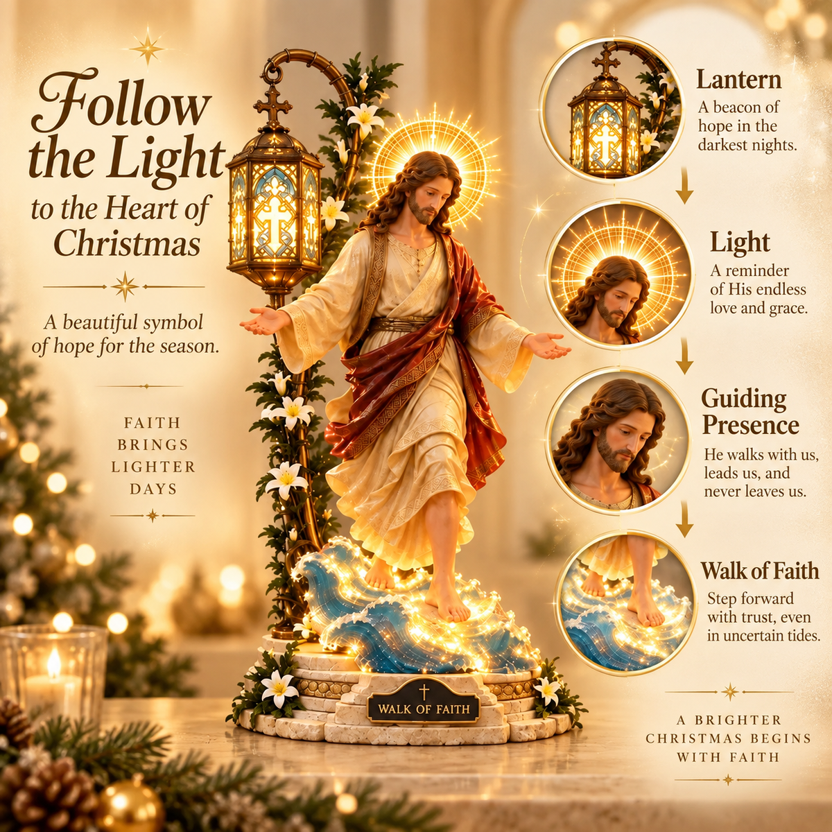 🔥 LAST DAY 50% OFF✝️ Walk of Faith™ Illuminated Jesus Tabletop Decor – A Guiding Light for Your Home