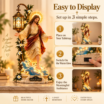🔥 LAST DAY 50% OFF✝️ Walk of Faith™ Illuminated Jesus Tabletop Decor – A Guiding Light for Your Home