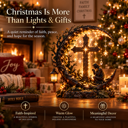 ✝️ Light of Faith™ Illuminated Cross Prayer Tabletop Decor