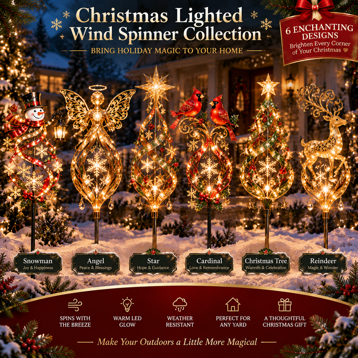 🔥Last Day 49% OFF🔥  Christmas Wind Spinner