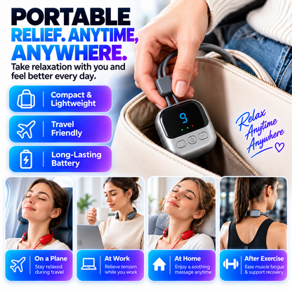 🔥Portable Neck Massager with Heat – Lightweight Comfort Anytime, Anywhere