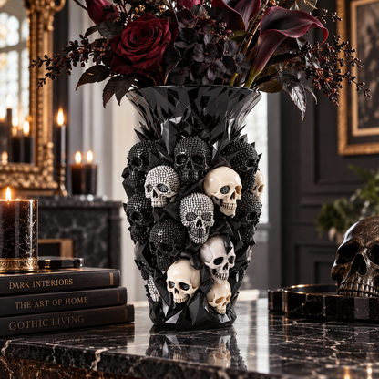 🖤 A Statement Piece Even Without Flowers—Discover the Skull & Raven Vase Collection