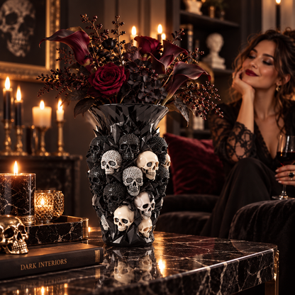 🖤 A Statement Piece Even Without Flowers—Discover the Skull & Raven Vase Collection