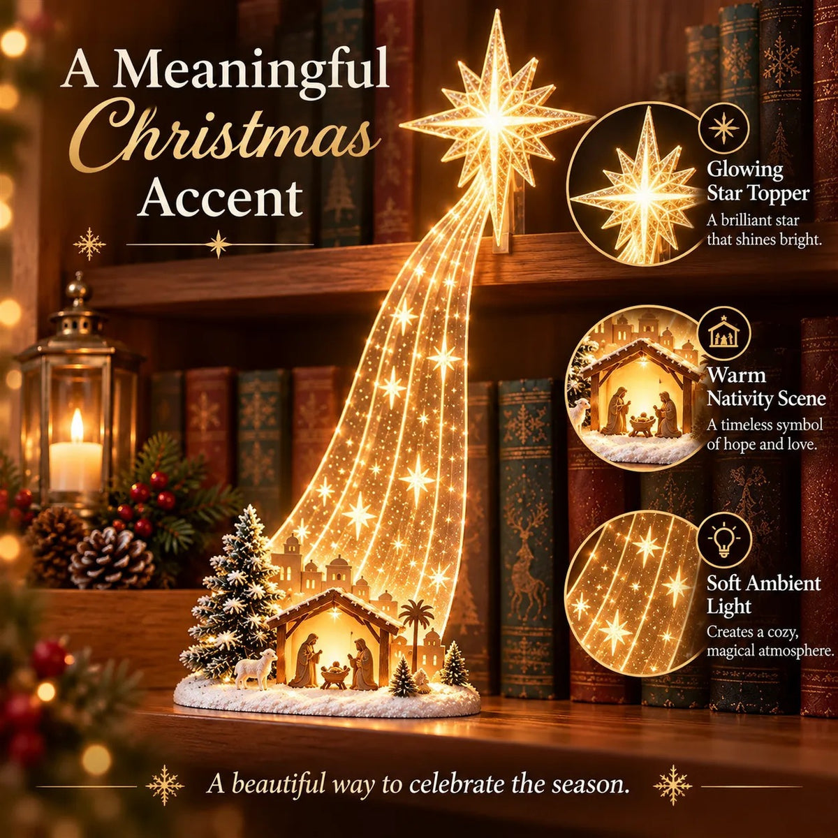 Christmas Storybook Shelf Light