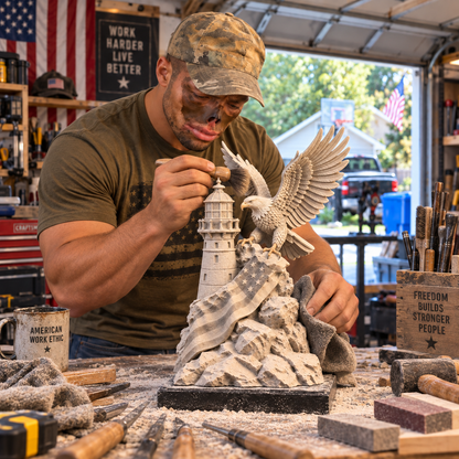 🦅🇺🇸 Liberty Lighthouse™ – Lighted American Eagle Decor
