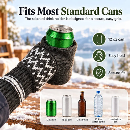🎁Beer Mitten Gloves – Insulated Knit Drink Holder, 2PCS Set