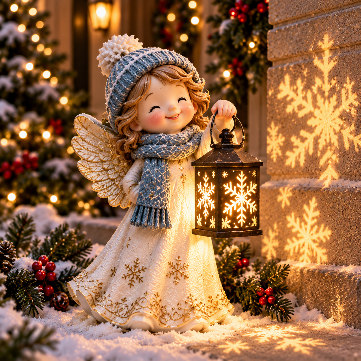 ⛄✨ Snowman Nativity Glow™ – Solar Christmas Step Light with Holy Family Projection 🎄✝️