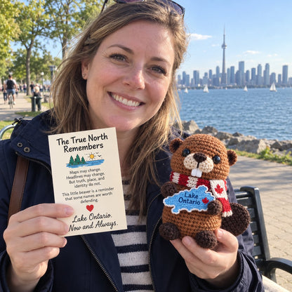 🦫 Lake Ontario Emotional Support Beaver | Canadian Crochet Keepsake with Message Card