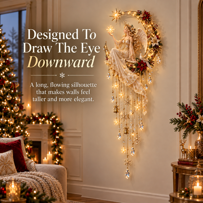 🔥 Last Day 60% OFF –Angel’s Moonlit Starfall™ – Lighted Christmas Angel Wall Decor