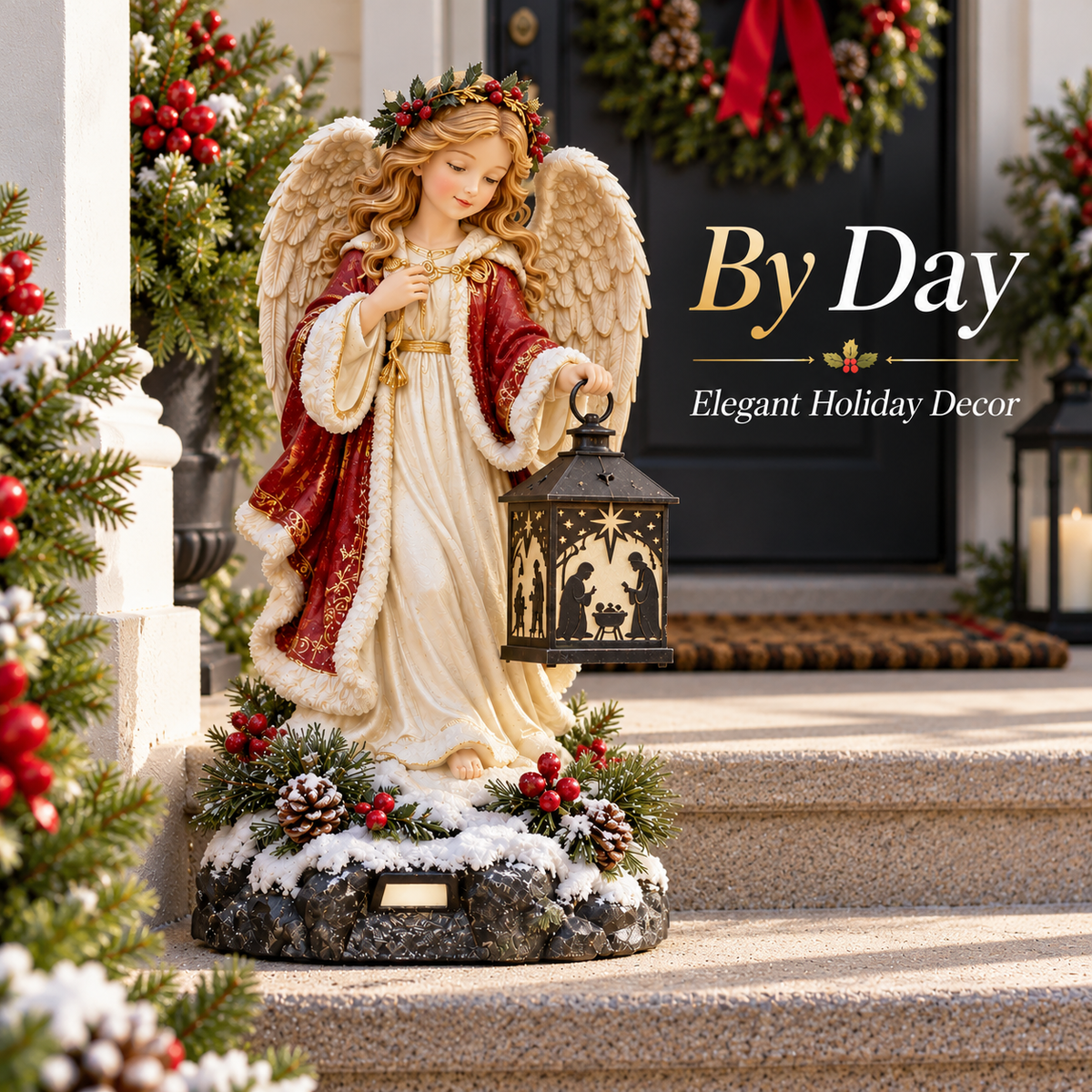 👼 Angel of Bethlehem™ – Lighted Nativity Christmas Lantern Decor
