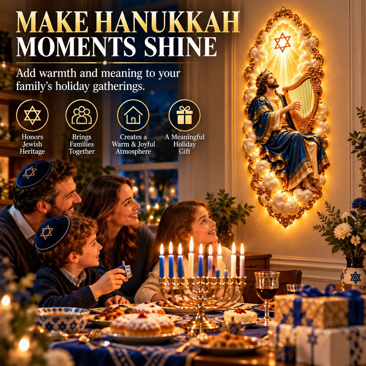 Jewish Heritage Illuminated Wall Art – High Priest Inspired Design