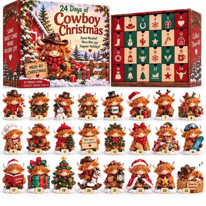 🐮🎄24 Days of Cowboy Christmas – Highland Cow Advent Calendar