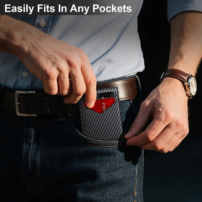 🔥 50% OFF Pop-Up RFID Slim Wallet 💳 One-Slide Metal Card Holder With Cash Clip
