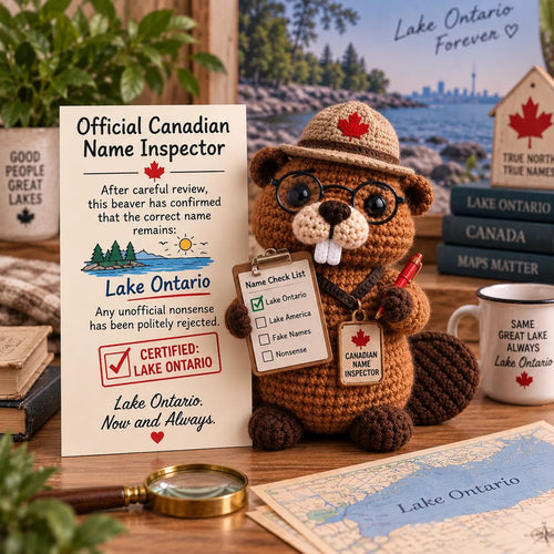 🦫 Lake Ontario Emotional Support Beaver | Canadian Crochet Keepsake with Message Card