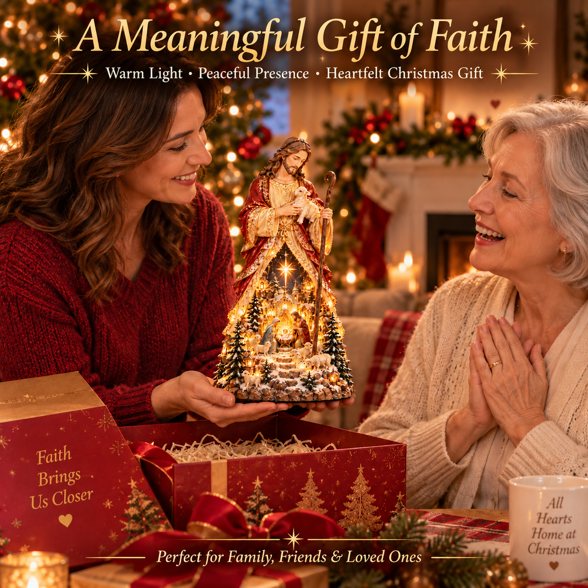 Jesus Light of Our Christmas meaningful faith Christmas gift