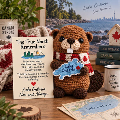 🦫 Lake Ontario Emotional Support Beaver | Canadian Crochet Keepsake with Message Card