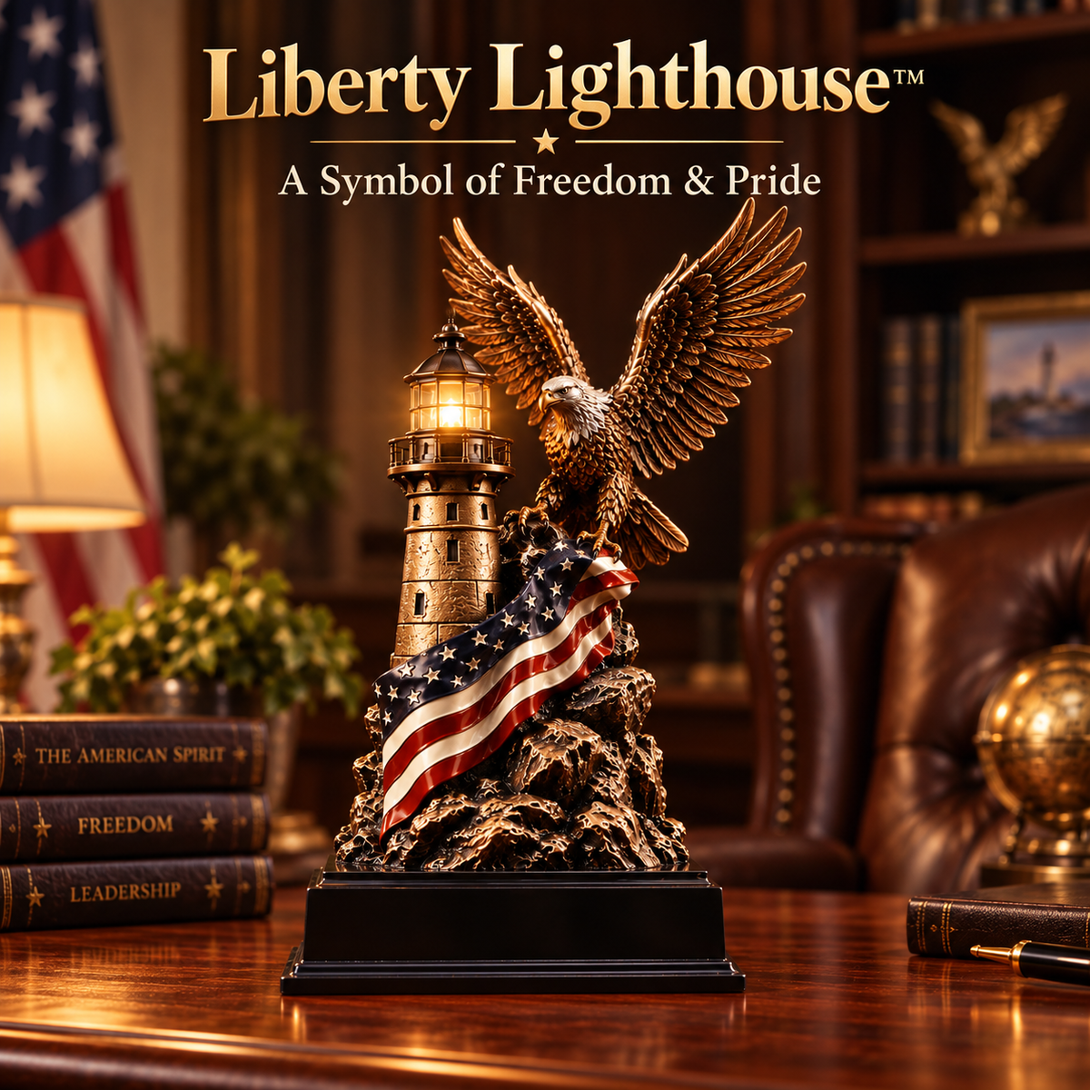 🦅🇺🇸 Liberty Lighthouse™ – Lighted American Eagle Decor