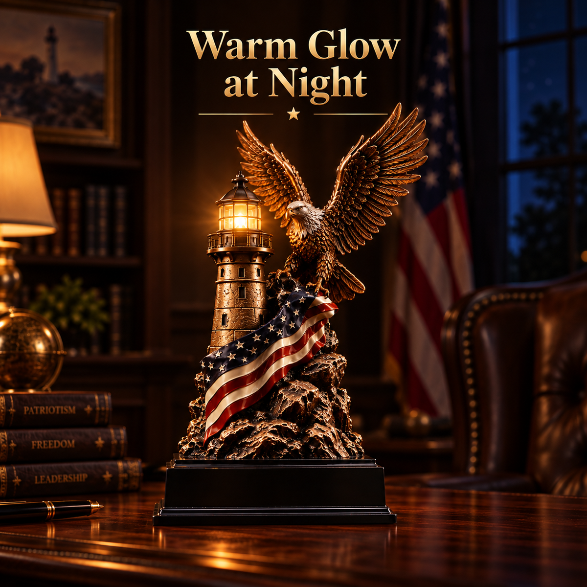🦅🇺🇸 Liberty Lighthouse™ – Lighted American Eagle Decor