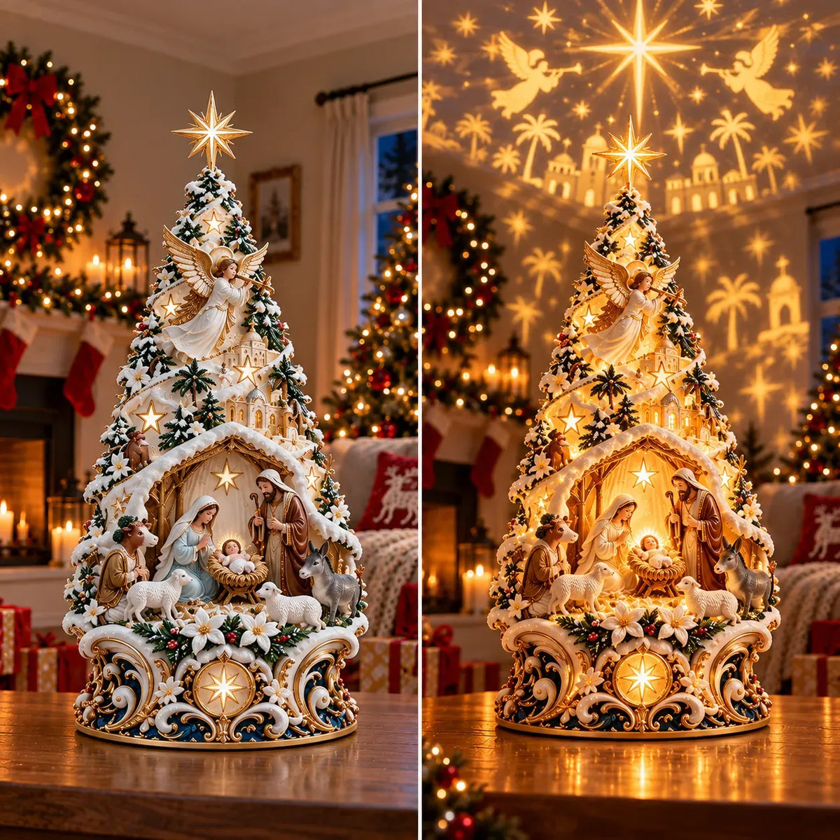 🔥LAST DAY 49% OFF ✨Lighted Nativity Christmas Tree