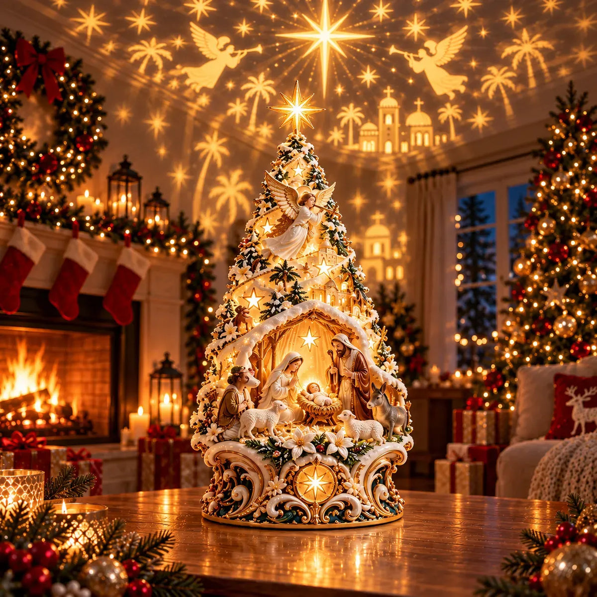 🔥LAST DAY 49% OFF ✨Lighted Nativity Christmas Tree