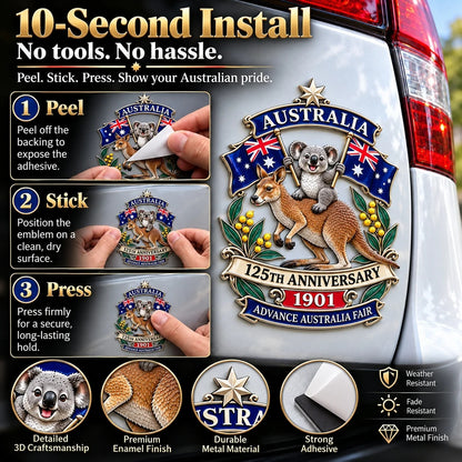 🦘Australia 125th Anniversary Commemorative Metal Car Emblem