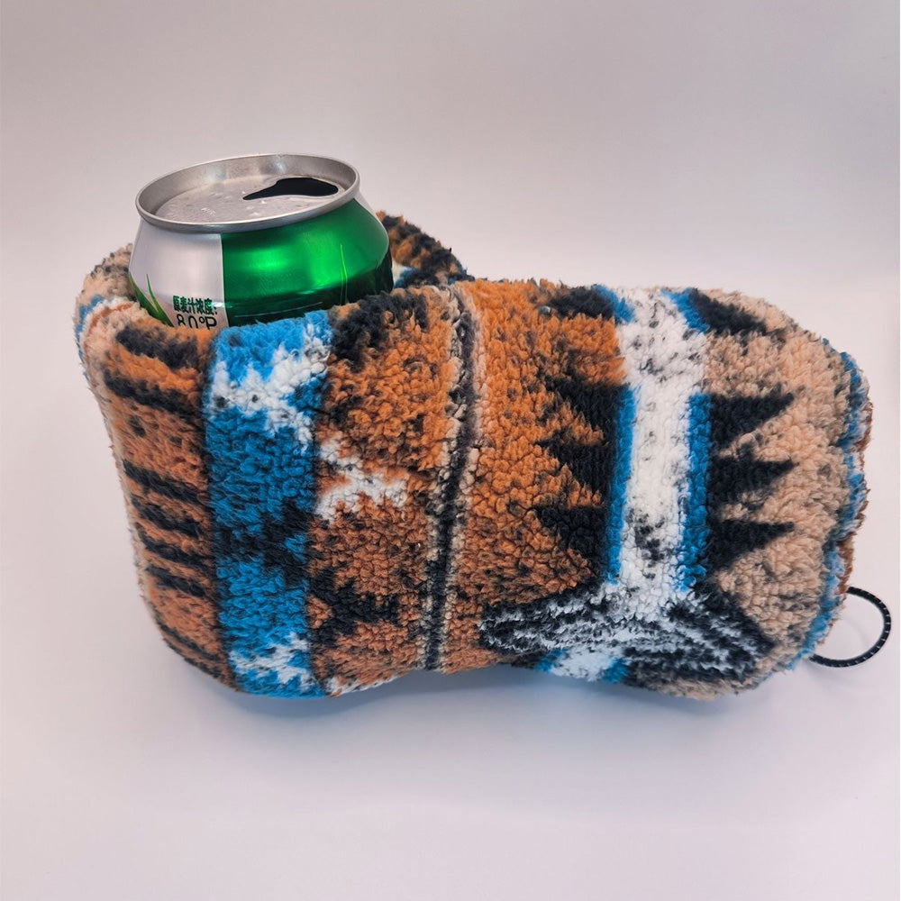 Winter Knit Beer Bottle Gloves｜Striped Drink Cooler Sleeve