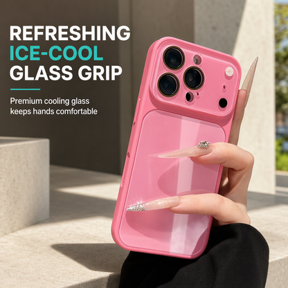 📱 50% OFF! 🧊 Ice-Cooling Glass Phone Case – Built-In Camera Protection & Shockproof Design ✨