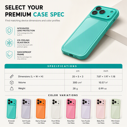 📱 50% OFF! 🧊 Ice-Cooling Glass Phone Case – Built-In Camera Protection & Shockproof Design ✨