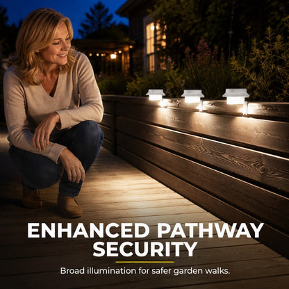 ☀️ Solar LED Gutter Wall Light – Wireless Outdoor Lighting for Fences, Decks & Paths