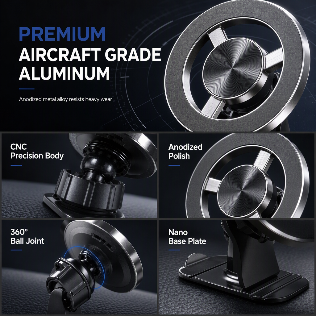 ⏳Limited-time 50% off💥Strong Magnetic Car Phone Holder Adhesive Dashboard Navigation Mount