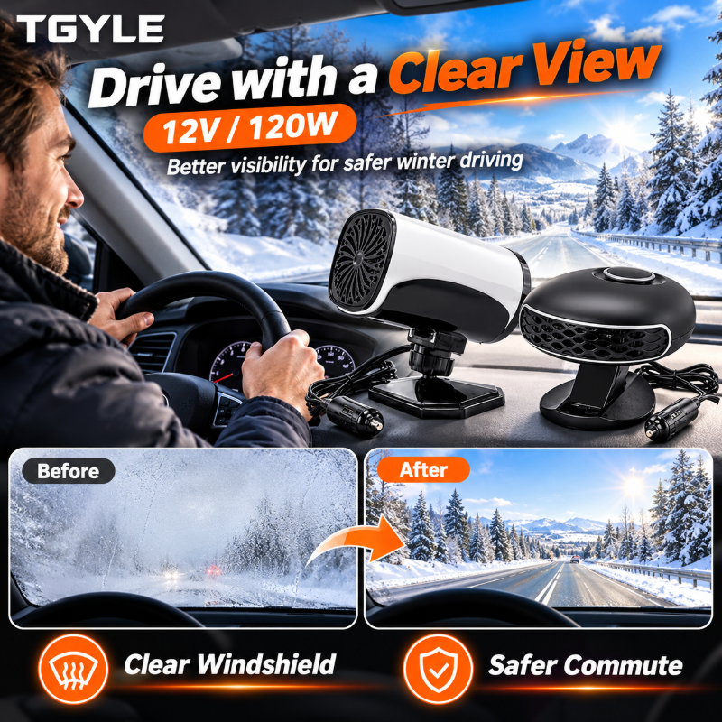 ⏳ Last Day 49% OFF ✨Portable Car Heater Defroster with 360-Degree Rotating Base