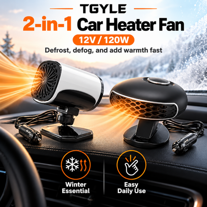 ⏳ Last Day 49% OFF ✨Portable Car Heater Defroster with 360-Degree Rotating Base