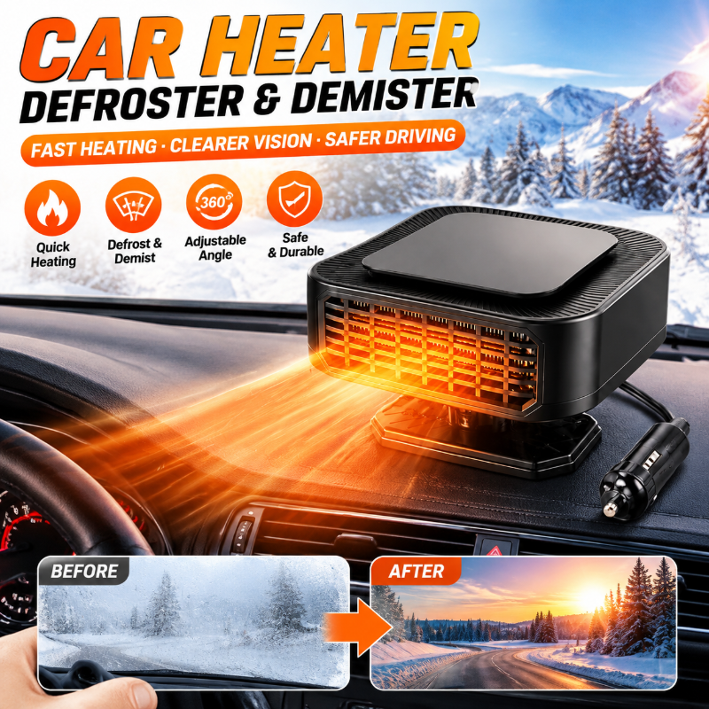 ⏳ Last Day 49% OFF ✨Portable Car Heater Defroster with 360-Degree Rotating Base