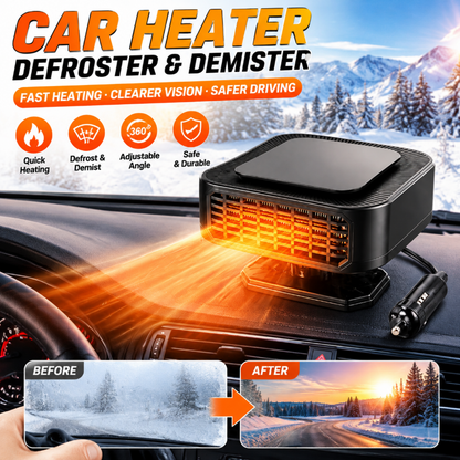 ⏳ Last Day 49% OFF ✨Portable Car Heater Defroster with 360-Degree Rotating Base