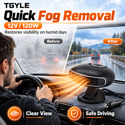 ⏳ Last Day 49% OFF ✨Portable Car Heater Defroster with 360-Degree Rotating Base