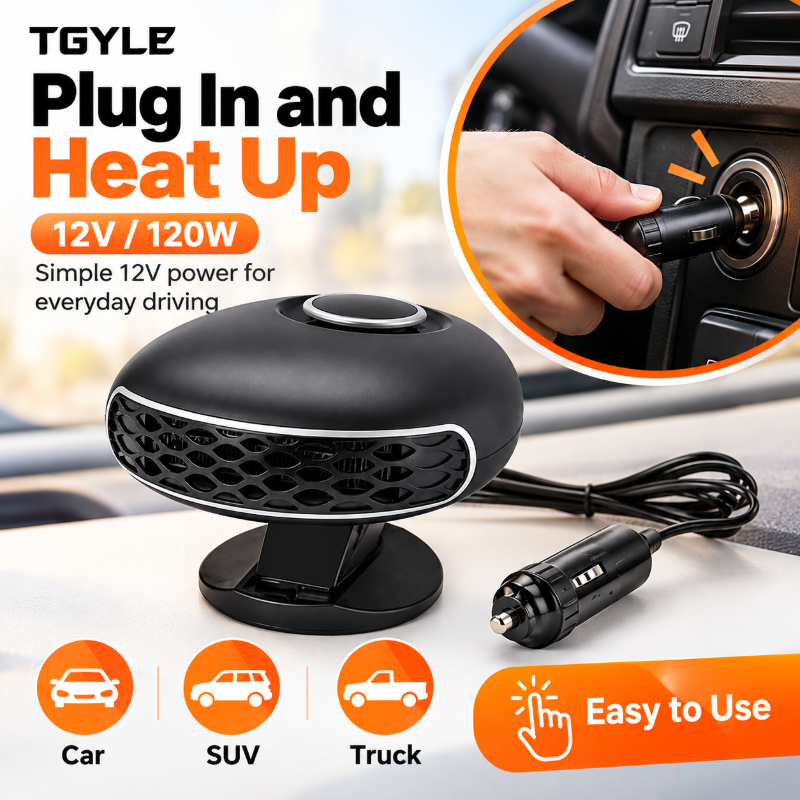 ⏳ Last Day 49% OFF ✨Portable Car Heater Defroster with 360-Degree Rotating Base