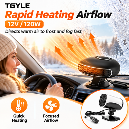 ⏳ Last Day 49% OFF ✨Portable Car Heater Defroster with 360-Degree Rotating Base